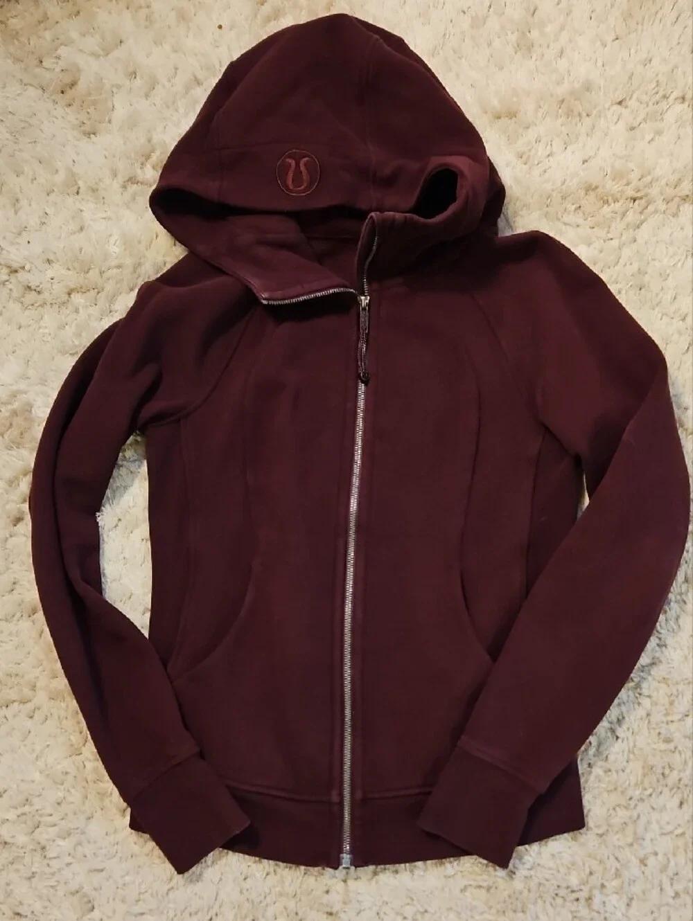 lululemon athletica Burgundy Full-Zip Scuba Hoodie